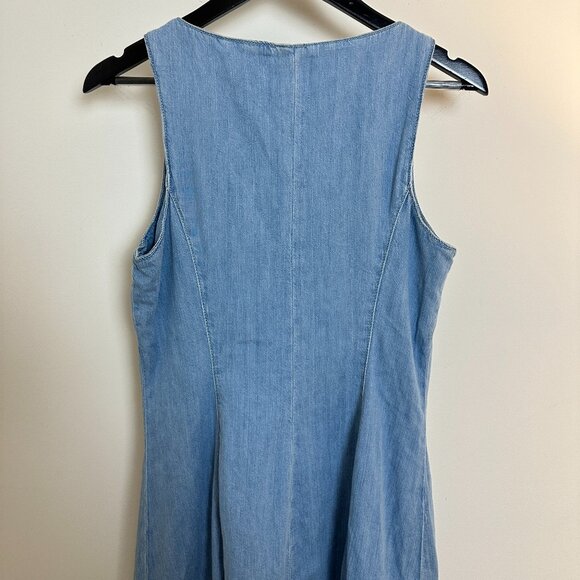 REFORMATION Sebastien Denim Midi Dress in Savannah Size US 8 - Picture 8 of 13